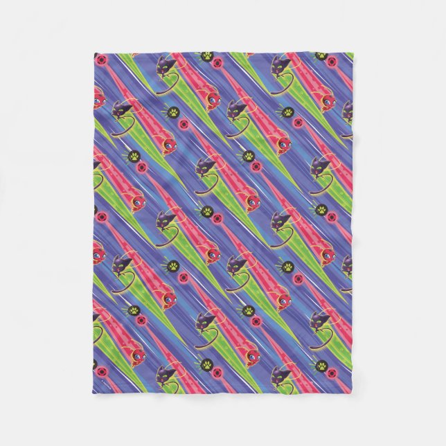 Cobertor De Velo Padrão Miraculoso Kwamis Tikki & Plagg (Frente)