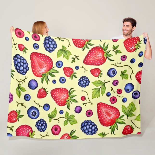 Cobertor De Velo Padrão Misturado de Berry Sem Costura (In Situ)