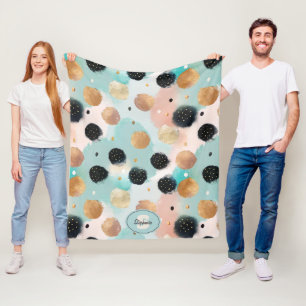 Cobertor De Velo Padrão moderno de Abstrato bruxismo e Bolinhas