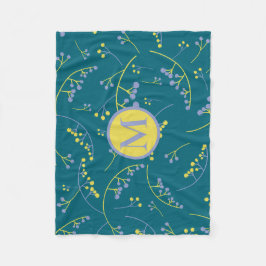 Cobertor De Velo Padrão moderno de amora amarelo lilás