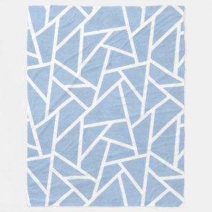 Cobertor De Velo Padrão mosaico azul claro e branco