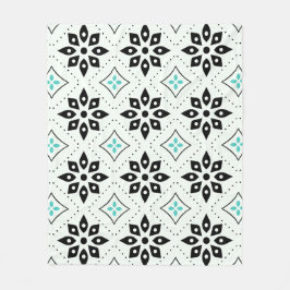 Cobertor De Velo Padrão Mosaico marroquino azul-preto pontilhado