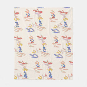 Cobertor De Velo Padrão Motivacional Colorido