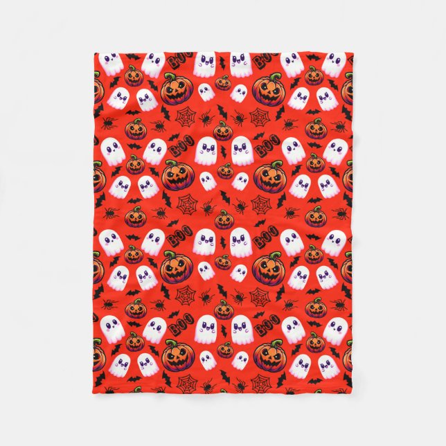 Cobertor De Velo Padrão Noturno assustador (Frente)