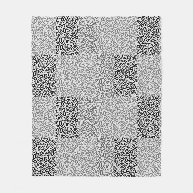 Cobertor De Velo Padrão numérico 01w. Esbranquiçado BG (Frente)