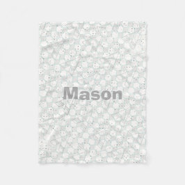 Cobertor De Velo Padrão Personalizado da Cinza Moderna