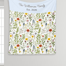 Padrão Personalizado de Flores Silvestres em Aquar