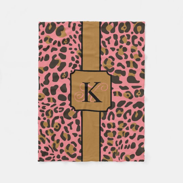 Cobertor De Velo Padrão Personalizado de Impressão Animal Leopard J (Frente)