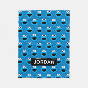 Cobertor De Velo Padrão personalizado de monstro de cookies sorride