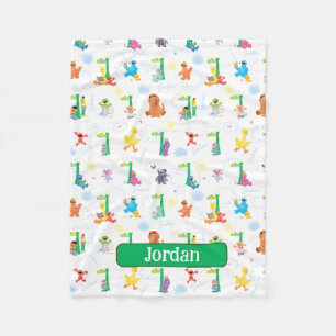 Cobertor De Velo Padrão Personalizado de Rua Sésamo Sunny Day