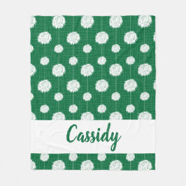 Cobertor De Velo Padrão Pom De Cheerleader Verde