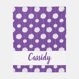 Cobertor De Velo Padrão Pom Pom De Cheerleader Roxo