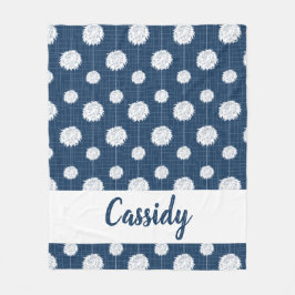 Cobertor De Velo Padrão Pom Pom Do Cheerleader Azul Do marinho