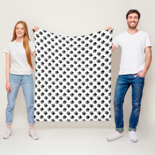 Cobertor De Velo Padrão Preto De Pinças Em Branco