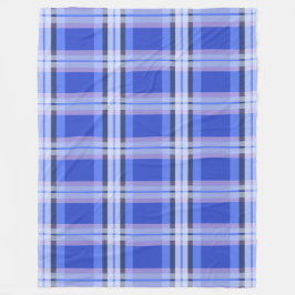 Cobertor De Velo Padrão Real de Xadrez Azul Invisível