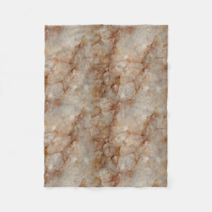 Cobertor De Velo Padrão Realístico de Pedra Marble Brown Faux