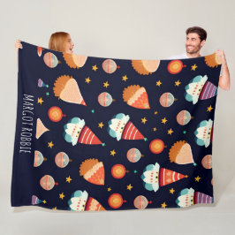 Cobertor De Velo Padrão Retroativo das Decorações de Natal do Papai