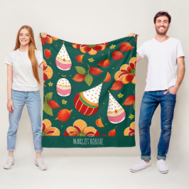 Cobertor De Velo Padrão Retroativo dos Brinquedos de Natal do Papai