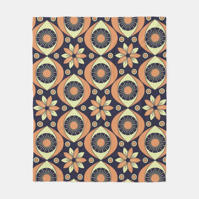 Cobertor De Velo Padrão retrorreflector de vinheta em laranja e ama (Frente)