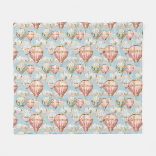 Cobertor De Velo Padrão Romântico do Balão de Ar Quente