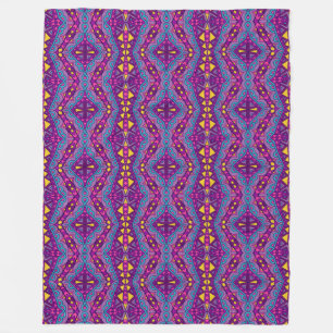 Cobertor De Velo Padrão Roxo Aztec
