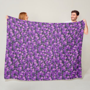 Cobertor De Velo Padrão Roxo Tartan Crisscross,