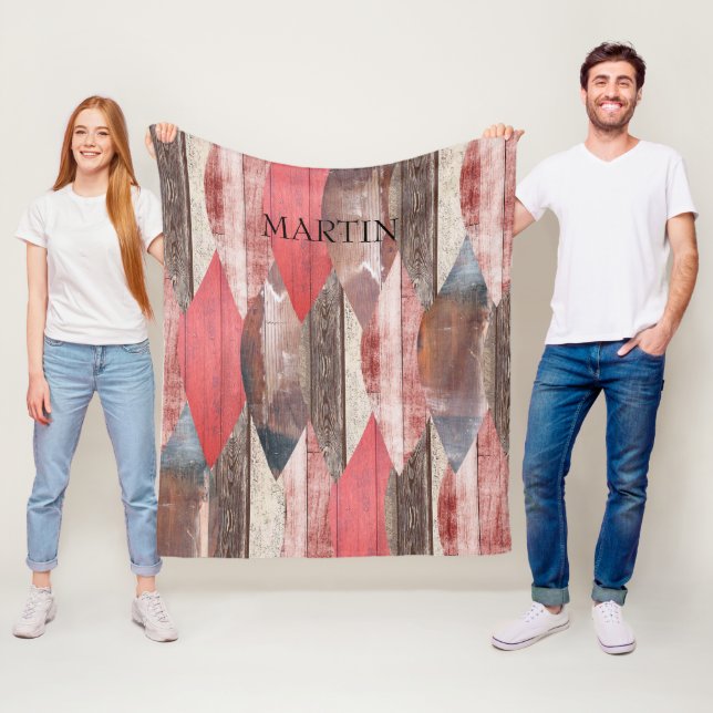 Cobertor De Velo Padrão Russo de Madeira Antigo Personalizado (In Situ)