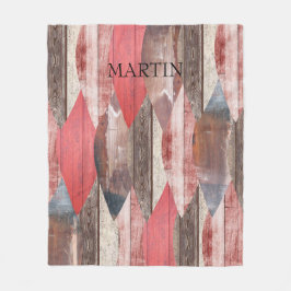 Cobertor De Velo Padrão Russo de Madeira Antigo Personalizado