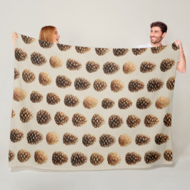 Cobertor De Velo Padrão Rustic Brown Pine Cone Winter