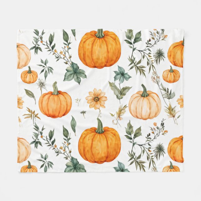 Cobertor De Velo Padrão Rustic Pumpkin (Frente (Horizontal))