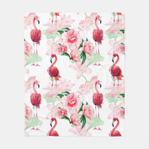 Cobertor De Velo Padrão sem costura com flamingo cor-de-rosa