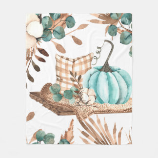 Cobertor De Velo Padrão sem costura de outono de Watercolor com pu 