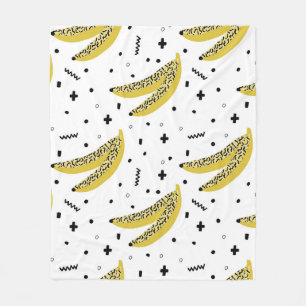 Cobertor De Velo Padrão sem costura de Verão com bananas nas ruas d