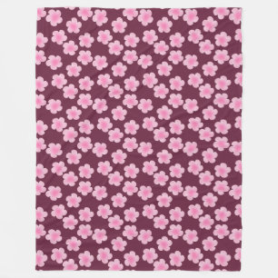 Cobertor De Velo Padrão sem costura do Flor Frangipani Rosa