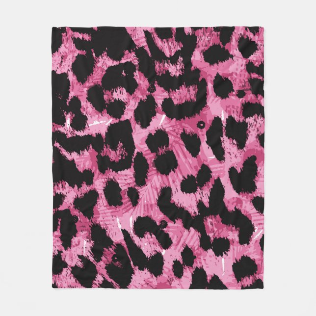 Cobertor De Velo Padrão sem costura leopardo (Frente)