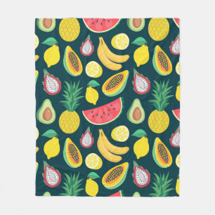 Cobertor De Velo padrão sem descontinuidades da fruta tropical
