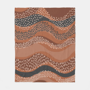 Cobertor De Velo Padrão sem soldadura ondulada no estilo geo natur