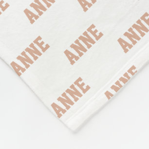 Cobertor De Velo Padrão Simples do Nome do Rosa Dusty