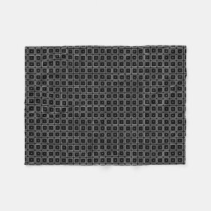 Cobertor De Velo Padrão Simples Elegante preto branco preto