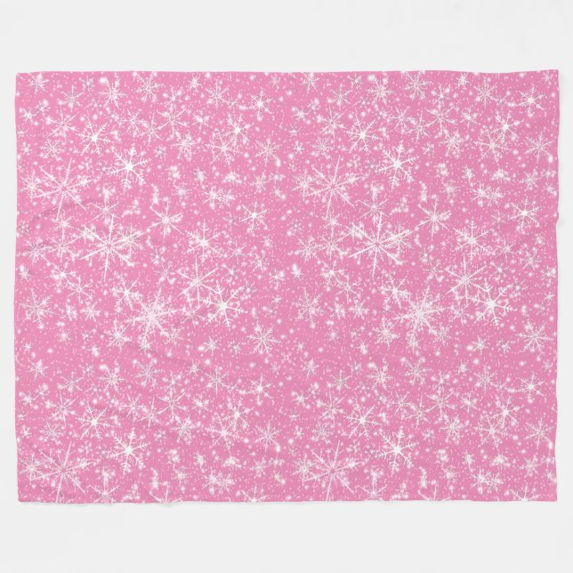 Cobertor De Velo Padrão Snowflake Sparkle Sem Costura (Frente (Horizontal))