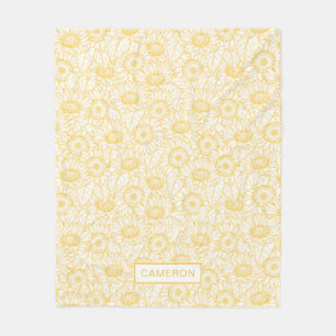 Cobertor De Velo Padrão Sunny Sunflower