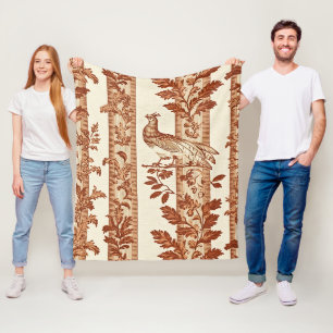 Cobertor De Velo Padrão Toile de Listra Floral da Galinha do Patrim
