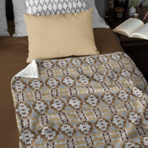 Padrão Tribal Bege Caqui Taupe Marrom Escuro Cinza