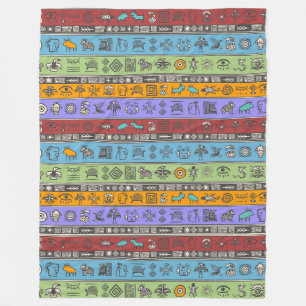 Cobertor De Velo Padrão tribal étnico - aztec africanos asiáticos 2