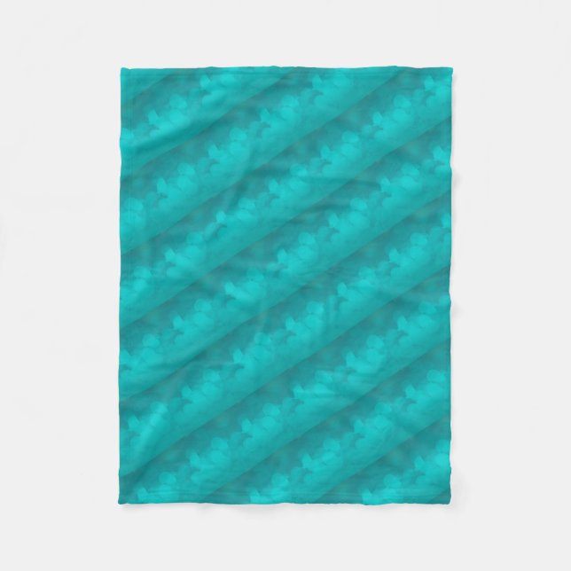 Cobertor De Velo Padrão Turquesa Aqua Teal (Frente)