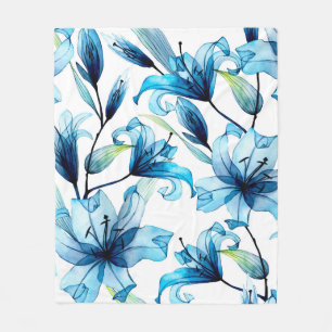 Cobertor De Velo padrão uniforme de aquarela com fluxo transparente