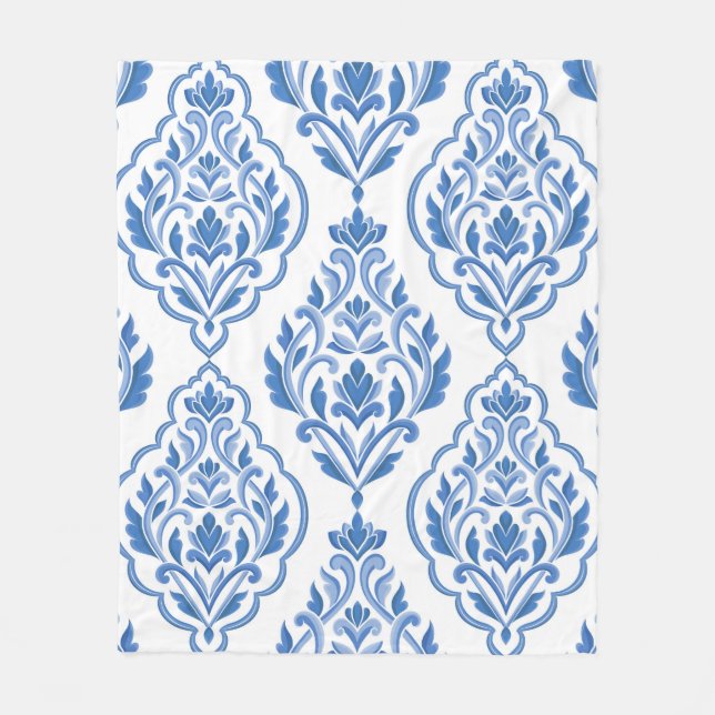 Cobertor De Velo Padrão uniforme de colheita de damascos azul e bra (Frente)