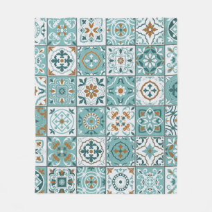 Cobertor De Velo Padrão uniforme mediterrânico de azulejos marroq