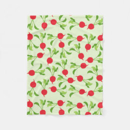 Cobertor De Velo Padrão Verde Vermelho Radish