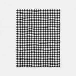 Cobertor De Velo Padrão Verificado De Gingham Preto E Branco